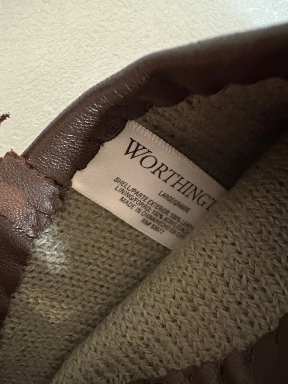 Worthington Brown leather gloves